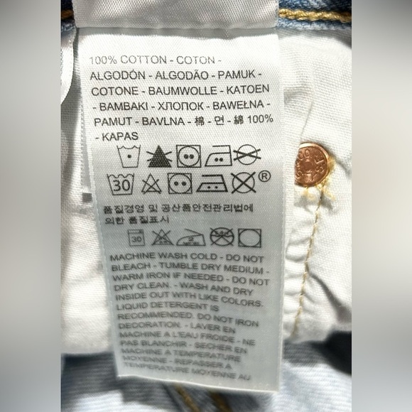 Levi's Premium 501 Straight Jean Grommet Split Hem Eye For An Eye 29 - Picture 10 of 10